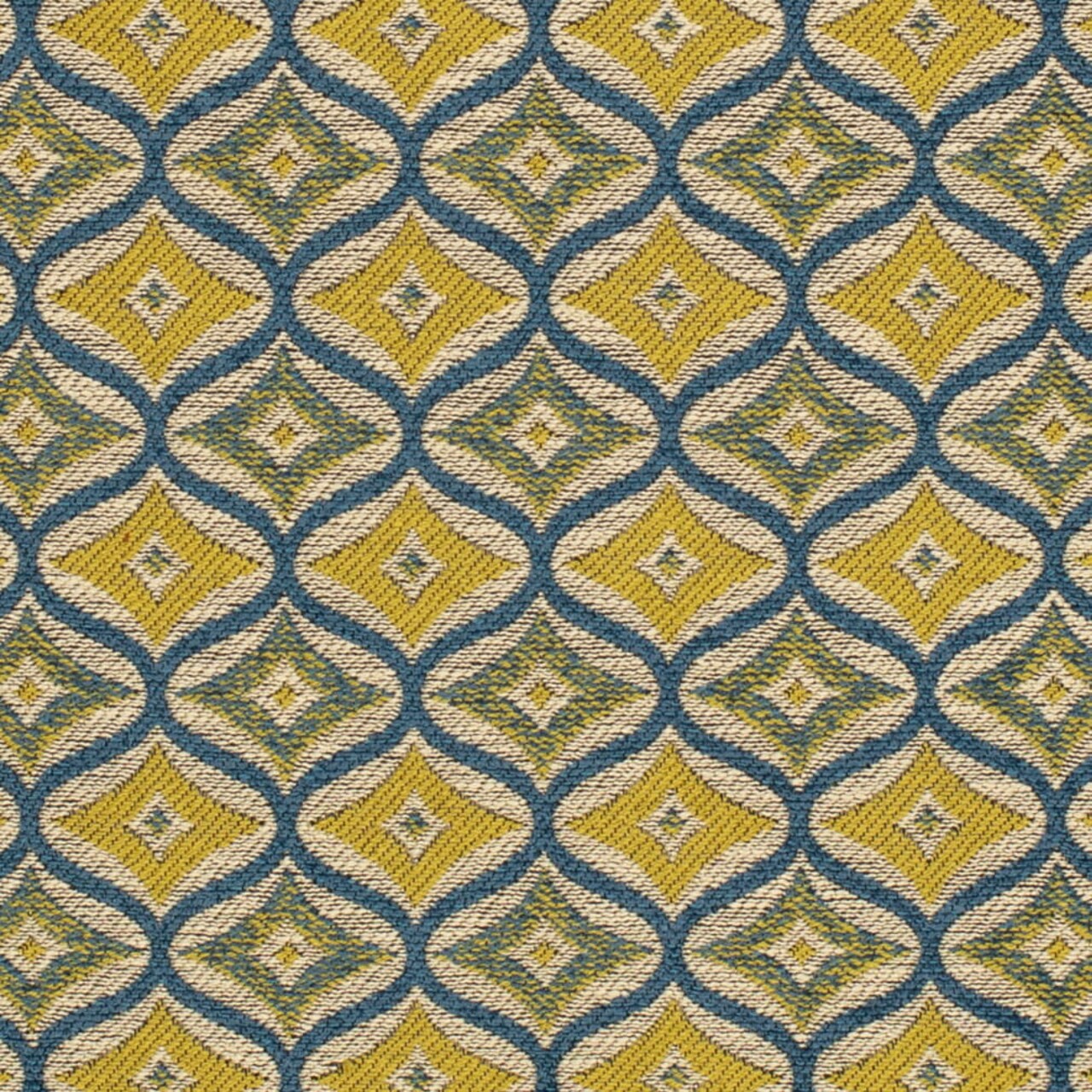 Spring - Blue,green Abstract Geometric Upholstery Fabric 54 Inches"
